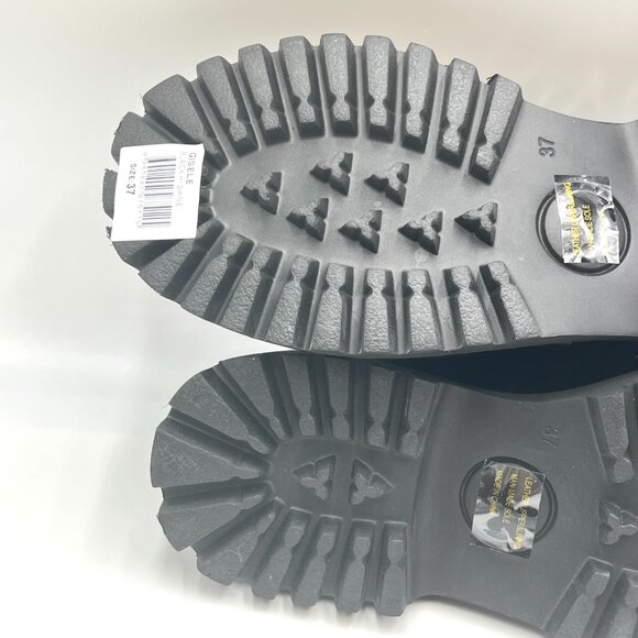 Tony Bianco Womens 37 EU 6.5 US Black Patent Lug Sole Chunky Loafers Shoes - Picture 10 of 14